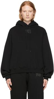 alexander wang卫衣直邮, Alexander Wang | Black Cotton Hoodie商品图片 