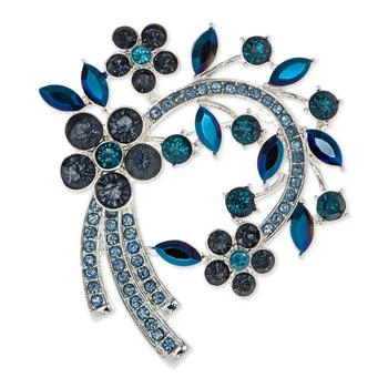 Anne Klein | Stone Flower Cluster Arched Pin, Created for Macy's,商家Macy's,价格¥224