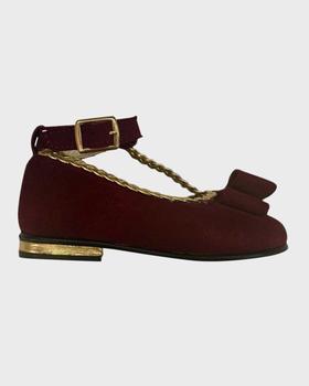 商品Petite Maison Kids | Girl's Empress Garnet Mary Jane Flats, Size 5-13,商家Neiman Marcus,价格¥1012图片