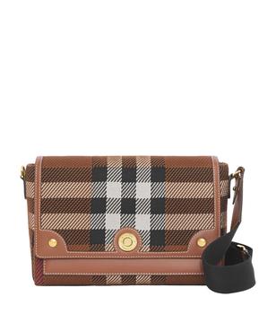 推荐Check and Leather Note Cross-Body Bag商品