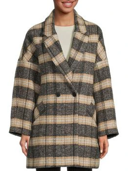 ba&sh | Plaid Wool Blend Oversized Blazer,商家Saks OFF 5TH,价格¥1874