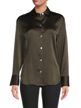 vince真丝, Vince | Relaxed Long-Sleeve Silk Shirt商品图片 3.7折