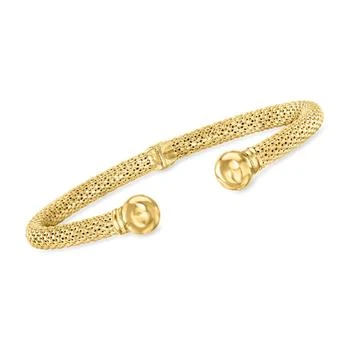 Ross-Simons | Ross-Simons 18kt Gold Over Sterling Ball Cuff Bracelet,商家Premium Outlets,价格¥1475