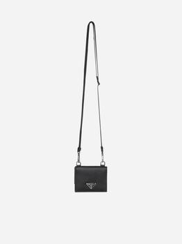 Prada | Shoulder strap saffiano leather wallet商品图片,