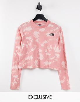 The North Face | The North Face Cropped long sleeve t-shirt in pink tie dye Exclusive at ASOS商品图片,6折×额外8折, 额外八折