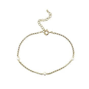 Dogeared | Three Wishes Pearl On Dainty Chain Bracelet 6" w/ 2" Extender,商家Zappos,价格¥461
