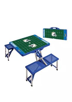 推荐NFL Los Angeles Chargers Picnic Table Portable Folding Table with Seats商品