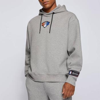 推荐BOSS X NBA Men's Knicks Logo 2 Pullover Hoodie - Medium Grey商品