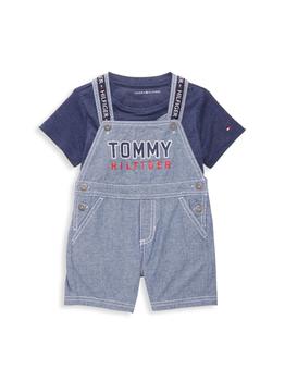 Tommy Hilfiger | Baby Boy's 2-Piece Heathered T-Shirt & Logo Shortall Set商品图片,2.9折