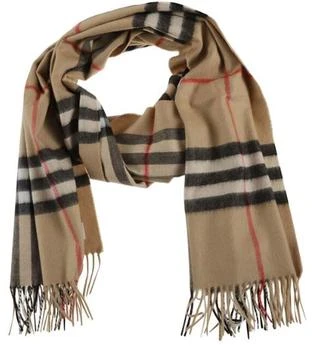 Burberry | Archive Beige Exaggerated Check Cashmere Scarf 6.4折, 满$75减$5, 满减