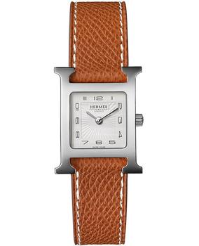 Hermes | Hermes H Hour Brown Calfskin Leather Women's Watch 036702WW00商品图片,8.2折