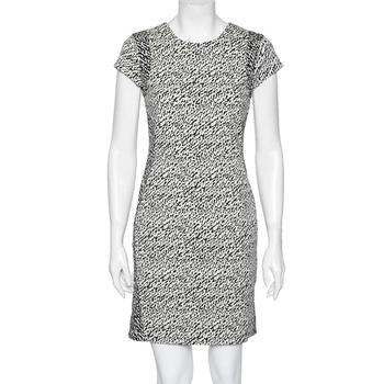 推荐Diane Von Furstenberg Monochrome Cotton Wave Jacquard Pele Snake Dress M商品