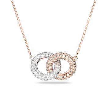 商品Swarovski | Stone necklace circle white rose gold-tone plated,商家Harvey Nichols,价格¥925图片