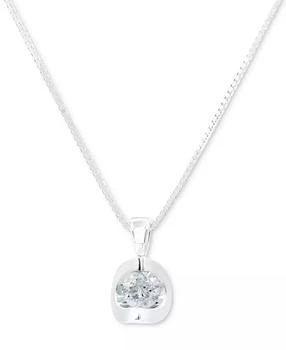 Macy's | Diamond Pendant 18" Necklace (1/5 ct. t.w.) in 14k White Gold or 14k Gold,商家Macy's,价格¥2699