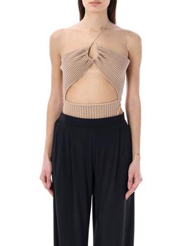 商品ANDREĀDAMO | ANDREĀDAMO Ribbed Knit Sleeveless Bodysuit With Cut,商家Italist,价格¥3447图片