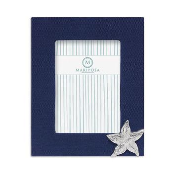 商品Mariposa | Navy Blue Linen with Starfish Frame, 5" x 7",商家Bloomingdale's,价格¥739图片