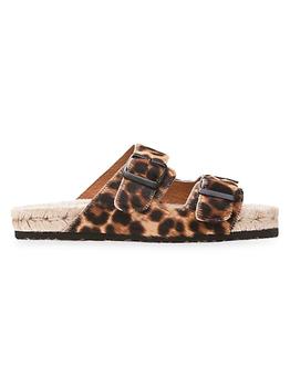 Manebi, MANEBÍ | Nordic Leopard-Print Calf Hair Espadrille Slides商品图片 4.9折