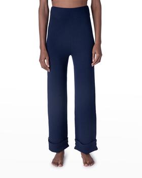 ROLAND MOURET, ROLAND MOURET | Charlotte Ribbed Merino Wool & Cashmere Pants商品图片 2.4折