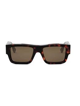 Fendi | Fendi Eyewear Rectangular Frame Sunglasses 7.2折, 独家 减免邮费