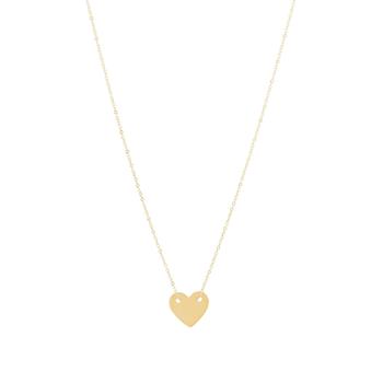 商品Lord & Taylor Fine Jewelry Collection | Polished Flat Heart On Chain Necklace,商家Lord & Taylor,价格¥730图片