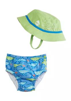 商品Ocean + Coast® | Baby Boys Diaper Cover and Hat Set,商家Belk,价格¥96图片