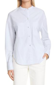 商品Cotton & Silk Long Sleeve Button-Up Shirt图片