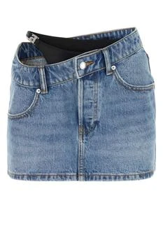 Alexander Wang | Alexander Wang Asymmetric Bikini Layer Mini Denim Skirt,商家Cettire,价格¥2407