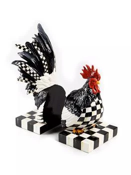MacKenzie-Childs | Courtly Check Rooster Bookends,商家Saks Fifth Avenue,价格¥1335