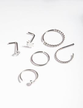 商品Surgical Steel Sun Twist Nose Jewellery Pack图片
