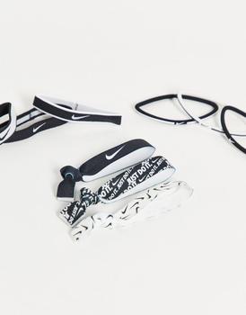 商品Nike 9 pack of hair ties in black图片
