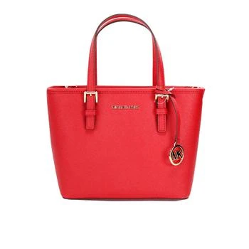 Michael Kors | Jet Set Bright Red Leather XS Carryall Top Zip Tote Bag Purse,商家SEYMAYKA,价格¥1335