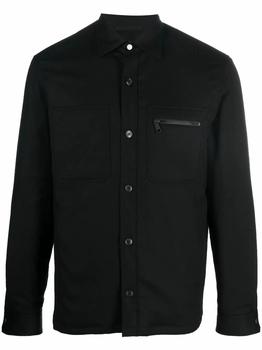 推荐Ermenegildo Zegna Men's  Black Cotton Shirt商品