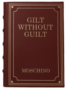 推荐Moschino Slogan Printed Book Box Clutch商品