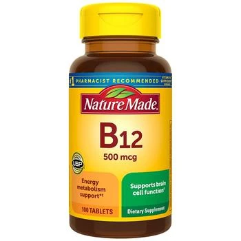 Nature Made | Vitamin B12 500 mcg Tablets,商家Walgreens,价格¥107