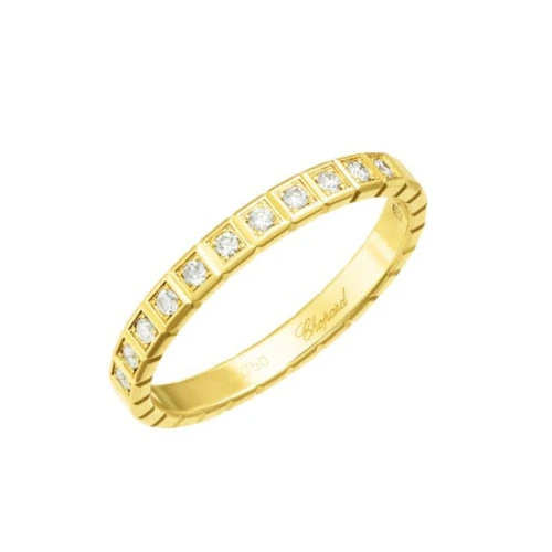 Chopard | 【预售一周】Chopard/萧邦 经典款ICE CUBE 女士金色18K金镶满钻冰块戒指  827702-0259,商家VP FRANCE,价格¥12685