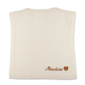 Moschino | Moschino Kids Teddy Bear-Patch Logo Embroidered Knitted Blanket 7.2折