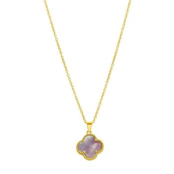 ADORNIA | Pink Quatrefoil Necklace gold,商家Premium Outlets,价格¥145