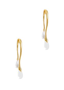 商品Lucite and 14kt gold-plated drop earrings图片