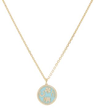 推荐Luck Tableau 14kt gold charm necklace with diamonds商品