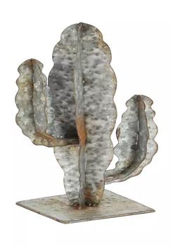 商品Monroe Lane | Industrial Gray Metallic Cactus Sculpture,商家Belk,价格¥360图片