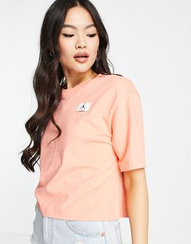 Jordan | Jordan Essentail boxy cropped t-shirt in crimson bliss商品图片,