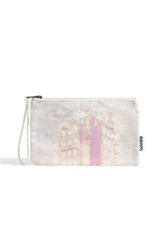 ganni包, Ganni | Printed organic cotton-canvas pouch商品图片 4.2折