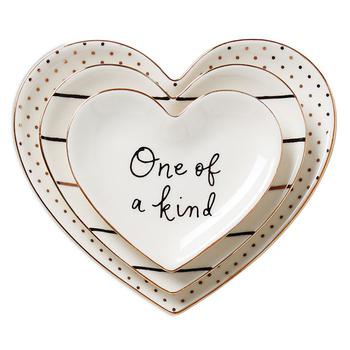商品Kate Spade | 3 Piece Catch All Heart Dishes,商家Bloomingdale's,价格¥450图片