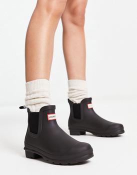 Hunter | Hunter original refined chelsea wellington boots in matte black商品图片,额外9.5折, 额外九五折
