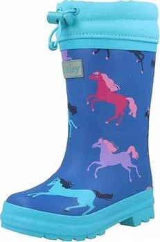 Hatley | Boy's Prancing Horses Sherpa Lined Rain Boots In Snorkel Blue,商家Premium Outlets,价格¥391