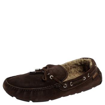 更多路易威登男鞋, [二手商品] Louis Vuitton | Louis Vuitton Brown Suede Leather Arizona Slip On Loafers Size 42商品图片 7.2折, 满1件减$100, 满减