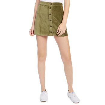 推荐Rewash Womens Juniors 4 What It's Worth Corduroy Button Front Mini Skirt商品