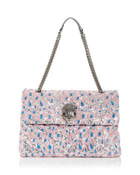 Kurt Geiger | Kensington XXL Leopard Print Sequin Shoulder Bag商品图片,独家减免邮费