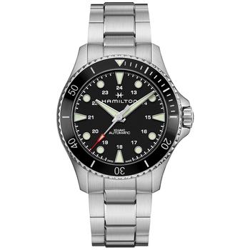 推荐Men's Swiss Automatic Khaki Navy Scuba Stainless Steel Bracelet Watch 43mm商品