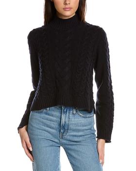 推荐Hannah Rose Ella Crop Cable Wool & Cashmere-Blend Sweater商品